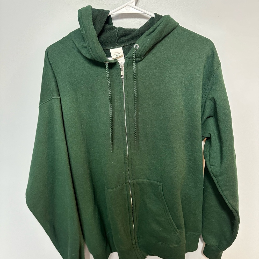 Green Zip-Up Hoodie
